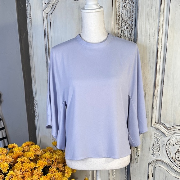 G2000 Periwinkle Blue  Women's Career Top with Bell Sleeves - Picture 1 of 10